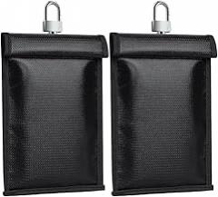 Fireproof RFID Blocking Pouch for Mobile Phones Car Keys and Electronics Signal Blocking Bag