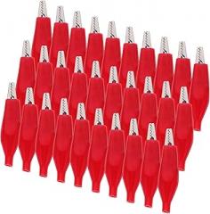jojofuny 30pcs Battery Alligator Clips Electrical Clamps Insulation for Electronic Testing