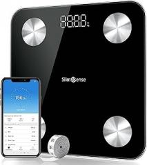 Smart Scale for Body Weight & Fat – 25 Body Composition Analyzer Digital Weighing Scale with App – Scales for Body Weight - Bathroom, Gym, Home Electronics Weights Tool with Tape Measure, 2 Batteries