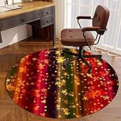 Drum Rug Round Gaming Office Chair Mat, Floor Protection Mat for Office Chair, Fabric Office Floor Mat, Floor Protection Mat for Hard Floors Non-Slip Silent-B||80CM