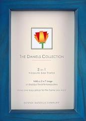 Ocean-Blue Wood Stain 5x7 Shadow Box .50in deep for Your Print or Collectibles by Dennis Daniels(r) - 5x7