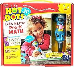 Educational Insights Hot Dots Jr. Let's Master Pre-K Math Set, Homeschool & School Math Workbooks, 2 Books & Interactive Pen, 100 Math Lessons, Ages 4+
