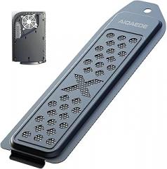 Metal Cooling Dust Cover for PS5 M.2 SSD Expansion Slot Radiator with New Vent (Gray)