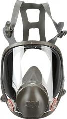 3M Full Facepiece Reusable Respirator 6700, NIOSH, Large Lens, ANSI High Impace Eye Protection, Silicone Face Seal, Four-Point Harness, Comfortable Fit, Painting, Dust, Chemicals, Small