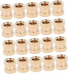 PRETYZOOM 20pcs Brass Threaded Insert Nuts for Printing Embedment Nuts for Construction Automotive Electronics Non and Non Sparking Design