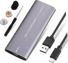 Portable External Solid State Drive with Dual Protocol USB Type-c Small Aluminum Alloy Enclosure SSD for Laptops Smart Tvs and Routers Fast Data Transfer with Intelligent