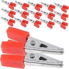 Insulated Alligator Clips 24-Piece Set Heavy Duty Spring Clamps for Electrical Testing Rubber-Tipped Battery Clips Suitable for Electronics and DIY Projects