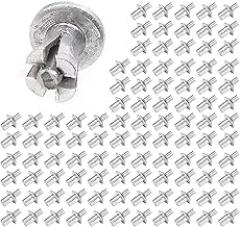 Aluminum Blind Rivets - 100pc Half Round Head Pop Rivets - Knock-Type Expansion Fasteners For Electronics, Home Repair & Precision Instruments - Silver Alloy Construction