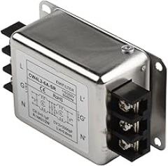 Power Supply Filter -Phase 2-Stage for Line Noise Suppression, Silver Alloy Shell for Filter with Versatile Terminal Connection, Low Interference for Electronics (3A/6A/10A/20A)（6A）