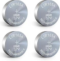 EEMB 4PACK LIR1654 Rechargeable Battery 3.7V Lithium-ion Button Batteries Coin Cell Battery for Earphone Wearable Device Watch