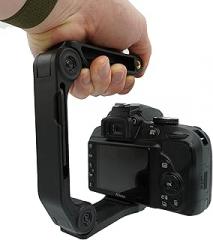 GENS Handheld Camera Stabilizer Grip - Universal U-Shaped Handle Works with DSLR, Mirrorless, & Video Cameras with 1/4