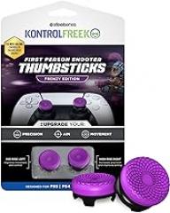 KontrolFreek FPS Freek Frenzy for PlayStation 5 (PS5) and PlayStation 4 (PS4) Controller | Performance Thumbsticks | 1 High-Rise, 1 Mid-Rise | Purple/Black
