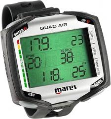 MARES Quad Air Smart Wrist Underwater Scuba Diving Computer, Black (414169-BKBK)