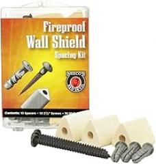 Meeco's Red Devil 5700 Wall Shield Spacing Kit - Fireproof, Includes 10 Ceramic Spacers, 10 Wall Plugs & 10 Screws