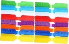 24pcs Colorful Cable Label Tags for Electronics Flexible Cord Organizers Identification Straps 9x2cm for Use