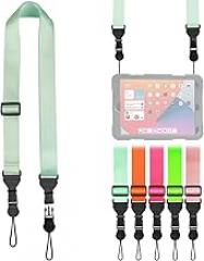 Nylon iPad Strap, Adjustable Camera Neck Strap, Comfortable Shoulder Strap for iPad, Cellphone Tablet, Camera, Laptop, Binocular, Luggage Bag(Mint Green Universal Neck Lanyard)