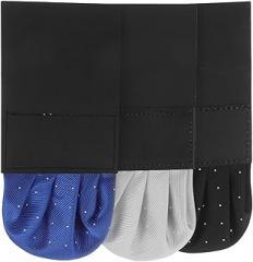 Milisten 3pcs Men’s Pocket Squares for Suit, Pre-folded Solid Color Handkerchiefs in Blue, Black, and Gray, Decorative Suit Accessories for Business, Weddings, and Formal Events