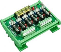 1PCS DIN Rail Power Distribution Board 12V/24V Switch Fuse Module, for CCTV Security Camera Ect DIY