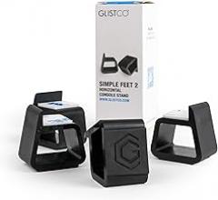 Glistco Simple Feet 2 - Universal Stand for Electronic Equipment, Gaming Consoles and Accessories (1-Pack, Night Black)