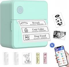 LECHPRO® Label Makers, Label Maker Machine with Tape, Bluetooth Label Maker, Portable Thermal 2 Inch Label Printer for Small Business, Barcode, Address, Logo, Clothing, Sticker Printer for Phones