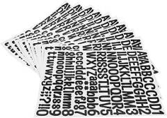 12sheets Colorful DIY Letter and Number Stickers Self-Adhesive Vinyl Decals for Scrapbooking Laptop and Bottles Alphabet and Number