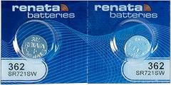 Renata 362 SR721SW Batteries - 1.55V Silver Oxide 362 Watch Battery (2 Count)