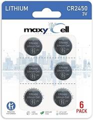 2450 CR2450 Lithium Coin Cell Battery 3V High-Capacity Long-Lasting Reliable Power for Watches, Key Fobs, Fitness Trackers, Medical Devices, Thermometers, Leak-Proof Design DL2450 (6 Pack)