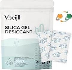 5 Gram (20 Pack) Color-Indicating Silica Gel Packets, Premium Food Grade Desiccant - Rechargeable Moisture Absorbers for Food Storage, Electronics, 3D Filament & Safes