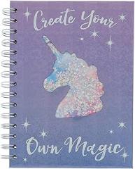 Claires Create Your Own Magice Holographic Purple Shakey Unicorn Glitter Journal