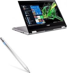 BoxWave Stylus Pen Compatible with Acer Spin 3 (SP314-53N) - AccuPoint Active Stylus, Electronic Stylus with Ultra Fine Tip - Metallic Silver