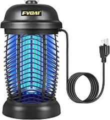 Bug Zapper Outdoor, Mosquito Zapper, Fly Zapper, Insect Zapper Electric Fly Traps for 1/2 Acre, Indoor Outdoor Use with 3 Prong Plug-in,4200V, ABS Plastic Outer, Black