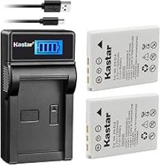 Kastar Battery X2 & Slim LCD Charger for Nik EN-EL8 Coolpix P1 P2 Coolpix S1 S2 S3 S5 S6 Coolpix S7 S7c Coolpix S8 Coolpix S9 Coolpix S50 Coolpix S51 S51c Coolpix S52 S52c Cool-Station MV-11 MV-121