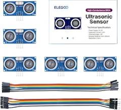 ELEGOO 5PCS HC-SR04 Ultrasonic Module Distance Sensor Compatible with Arduino UNO MEGA Nano Robot XBee ZigBee