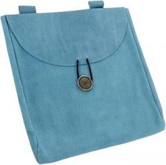 Armory Replicas ™ Handmade Brown & Purple Leather Belt Pouches, Large Suede Bags with Wessex Grandeur & Touch of Royalty