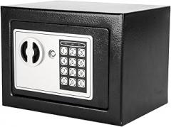 17E household electronic password safe black box body silver gray panel