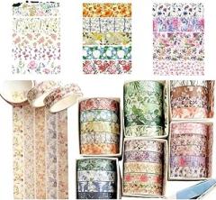 5Pcs Vintage Flowers Tape Scrapbooking Supplies Tape Spring Diary Decoration Cinta Adhesiva Decorativa Tapes Accessories New 2026 High for Reliable Electronic Component, Precision, Stable Performance