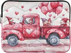 Laptop Protective Cover Portable Electronic Device Cover Red Truck Valentine Balloons Carrying Case Laptop Cover