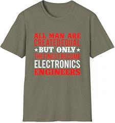 GENERIC The Finest Become Electronics Engineer, Unisex T-Shirt, Lightweight Fabric, Many Colors, Tear-Away Label, Softstyle Tee