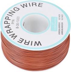 Copper Wire Circuit Board Flying Wire Tinned Single Core Electronic Connecting Line (Brown)