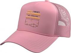 Funny Electrician Clothing for Men I was Thinking About Electronics Funny Electrician Trucker Hat with Adjustable Mesh Back