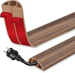 Floor Cord Cover for Wires on Floor Self Adhesive Cord Hider Floor Cable Management Wire Covers for Cords Protector Prevent Cable Trips Cord Cavity W 0.32