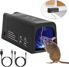 KOCASO Indoor Electronic Mouse Trap, Small Humane Electric Rat Trap for Homes No See Kill, No Touch Instant Kill Rodent Zapper Mice Traps Killer for House, 1800V High Voltage Shock, Reusable, Pet Safe