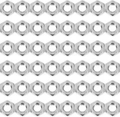 Vaguelly 180pcs M6 304 Stainless Steel Hex Nuts Set, Locking Machinery Fastening Nuts for Electronic Products, Corrosion-Resistant Industrial Hardware