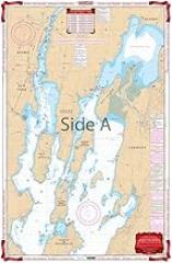Standard Navigation, 12 Northern Lake Champlain - Burlington to Richelieu, Easy-to-Read, Waterproof Paper, Tear Resistant, Printed on two sides, 2 charts in 1, NOAA ChartsRiver