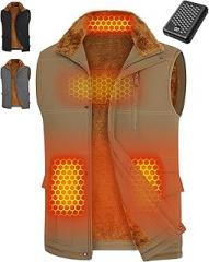 Wulcea Graphene Heated Vest Fleece For Men 7.4V Fast Charge Large Capacity Battery