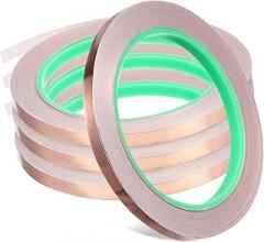 LIFKOME 4 Rolls Conductive Copper Foil Tape Self Adhesive Copper Tape for DIY Crafts and Electronics Applications Strong Adhesive for Various Surfaces