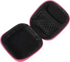 Mipcase Portable Eva Earbud Case Electronic Organizer Travel Cord and Earphone Holder Pink Compact Storage Pouch for Chargers and Accessories