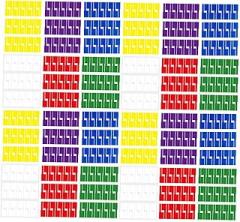 DOITOOL Waterproof P-Shaped Cable Labels 24 Sheets Adhesive Wire Markers for Electronics Colorful Writable Tags for Home and Office Organization