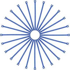 100pcs Reusable Hook and Loop Cable Ties Cord Wraps Wire Cable Holders Blue for Electronics Charging Cord Organizer Management