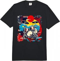 Funny Music Band Shirts and Presents Drum Kit Artwork Electronic Drums Comfort Colors Adult Heavyweight T-Shirt